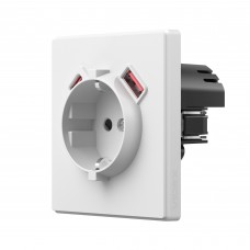 Розетка одинарна із заземленням USB-A+C 20W біла матова VIDEX NOTA (VF-NT-SK1GUC-WH) Розетка одинарна із заземленням USB-A+C 20W біла матова VIDEX NOTA (VF-NT-SK1GUC-WH)
