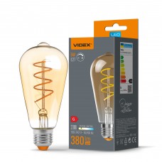 LED лампа VIDEX Filament ST64FASD 5W E27 2200K дімерна бронза
