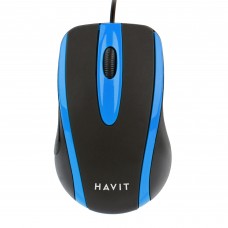 Дротова миша HAVIT HV-MS753 USB Black/Blue (1000 DPI, 3 кл) Дротова миша HAVIT HV-MS753 USB Black/Blue (1000 DPI, 3 кл)