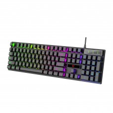 Мембранна ігрова клавіатура дротова HAVIT HV-KB101L RGB Black Мембранна ігрова клавіатура дротова HAVIT HV-KB101L RGB Black