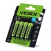 Батарейка лужна Videx LR6/AA 4шт Blister Card Батарейка лужна Videx LR6/AA 4шт Blister Card