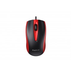 Дротова миша HAVIT HV-MS871 USB Red (1200 DPI, 3 кл) Дротова миша HAVIT HV-MS871 USB Red (1200 DPI, 3 кл)
