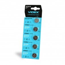 Батарейка літієва Videx CR1616 5шт BLISTER CARD Батарейка літієва Videx CR1616 5шт BLISTER CARD