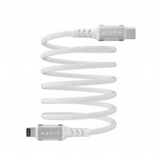 Кабель USB-C - Lightning HAVIT CB6298 PD30W 1м ( магнітний) White Кабель USB-C - Lightning HAVIT CB6298 PD30W 1м ( магнітний) White