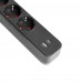 Мережевий подовжувач VIDEX ONCORD з/з 4п 3м (3x1.5мм) 3.4А USB(QC3.0) +USB-C(PD20W) з кнопкою Black