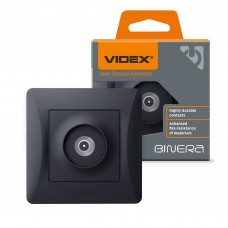 Розетка TV одинарна телевізійна чорний графіт VIDEX BINERA Розетка TV одинарна телевізійна чорний графіт VIDEX BINERA