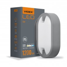 LED світильник IP65 овальний VIDEX 15W 5000K сірий LED світильник IP65 овальний VIDEX 15W 5000K сірий
