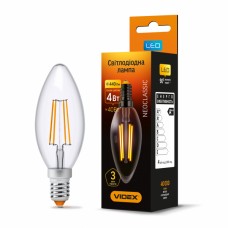 LED лампа VIDEX Filament C37F 4W E14 3000K
