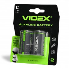 Батарейка лужна Videx LR14/C 2шт BLISTER CARD Батарейка лужна Videx LR14/C 2шт BLISTER CARD