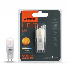 LED лампа VIDEX G9e 2.5W G9 4100K LED лампа VIDEX G9e 2.5W G9 4100K