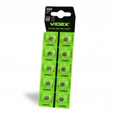 Батарейка годинникова Videx AG 2/LR726 BLISTER CARD 10 шт Батарейка годинникова Videx AG 2/LR726 BLISTER CARD 10 шт