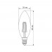 LED лампа TITANUM  Filament C37 4W E14 2200K бронза