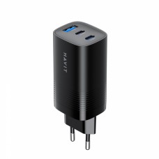 Зарядний пристрій HAVIT UC20 GaN 67W USB-A+2xUSB-C Black