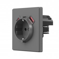 Розетка одинарна із заземленням USB-A+C 20W сірий графіт VIDEX NOTA (VF-NT-SK1GUC-GR) Розетка одинарна із заземленням USB-A+C 20W сірий графіт VIDEX NOTA (VF-NT-SK1GUC-GR)