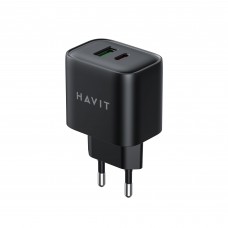 Зарядний пристрій HAVIT HV-UCP014 20W USB+USB-C Black Зарядний пристрій HAVIT HV-UCP014 20W USB+USB-C Black