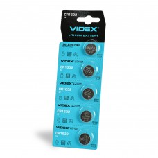 Батарейка літієва Videx CR1632 5шт BLISTER CARD Батарейка літієва Videx CR1632 5шт BLISTER CARD