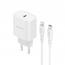 Зарядний пристрій HAVIT ST935 20W USB-C з кабелем USB-C - Lightning Зарядний пристрій HAVIT ST935 20W USB-C з кабелем USB-C - Lightning