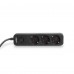 Мережевий подовжувач VIDEX ONCORD з/з 3п 3м (3x1.5мм) з кнопкою Black