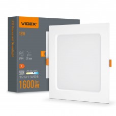 LED світильник Back вбудований квадрат VIDEX 16W 5000K