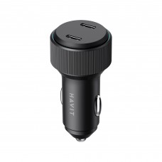 Автомобільний зарядний пристрій HAVIT HV-CC2014 60W 2xUSB-C Black Автомобільний зарядний пристрій HAVIT HV-CC2014 60W 2xUSB-C Black