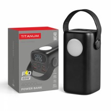 Повербанк 40000mAh TITANUM WC40 PD65W Black