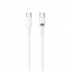 Кабель USB-C to USB-C HAVIT HV-CB6280 PD100W 5A 1м White (силіконовий) Кабель USB-C to USB-C HAVIT HV-CB6280 PD100W 5A 1м White (силіконовий)