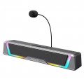 Ігрова колонка SOUNDBAR HAVIT SK221 6W USB+BT RGB Black+Gray