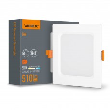 LED світильник Back вбудований квадрат VIDEX 6W 5000K