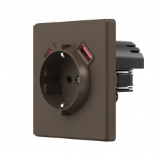 Розетка одинарна із заземленням USB-A+C 20W мокко VIDEX NOTA (VF-NT-SK1GUC-BR) Розетка одинарна із заземленням USB-A+C 20W мокко VIDEX NOTA (VF-NT-SK1GUC-BR)
