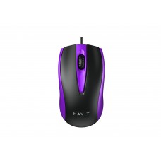 Дротова миша HAVIT HV-MS871 USB Purple (1200 DPI, 3 кл) Дротова миша HAVIT HV-MS871 USB Purple (1200 DPI, 3 кл)
