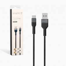 Кабель USB - USB-C HAVIT CB623C 2.1A 1м Black Кабель USB - USB-C HAVIT CB623C 2.1A 1м Black