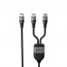 Кабель USB-C - USB-C + USB-C HAVIT HV-CB6325 PD100W 5A 1.2м Кабель USB-C - USB-C + USB-C HAVIT HV-CB6325 PD100W 5A 1.2м
