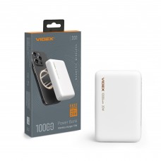 Повербанк з бездротовою зарядкою 10000mAh VIDEX VPB-331 PD20W White Повербанк з бездротовою зарядкою 10000mAh VIDEX VPB-331 PD20W White