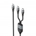 Кабель USB-C - USB-C + USB-C HAVIT HV-CB6325 PD100W 5A 1.2м Кабель USB-C - USB-C + USB-C HAVIT HV-CB6325 PD100W 5A 1.2м