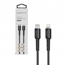 Кабель USB-C - Lightning HAVIT HV-CB6239 PD30W 1м Кабель USB-C - Lightning HAVIT HV-CB6239 PD30W 1м