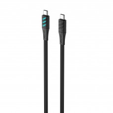 Кабель USB-C to USB-C HAVIT HV-CB6254 PD60W 3A 1м з LED індикатором Black Кабель USB-C to USB-C HAVIT HV-CB6254 PD60W 3A 1м з LED індикатором Black