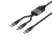 Кабель USB-C - USB-C + USB-C HAVIT HV-CB6325 PD100W 5A 1.2м Кабель USB-C - USB-C + USB-C HAVIT HV-CB6325 PD100W 5A 1.2м