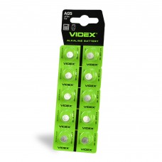 Батарейка годинникова Videx AG 5/LR754 BLISTER CARD 10 шт