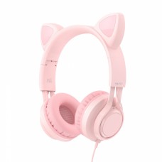Навушники дитячі дротові накладні HAVIT H225d Cat Pink з мікрофоном Навушники дитячі дротові накладні HAVIT H225d Cat Pink з мікрофоном