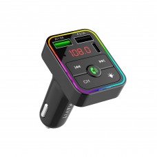 FM модулятор HAVIT HV-FM812BT 2USB+USB-C RGB Black FM модулятор HAVIT HV-FM812BT 2USB+USB-C RGB Black