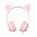 Навушники дитячі дротові накладні HAVIT H225d Cat Pink з мікрофоном Навушники дитячі дротові накладні HAVIT H225d Cat Pink з мікрофоном