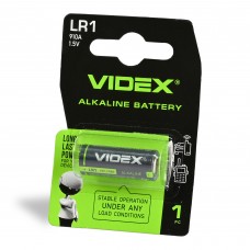 Батарейка лужна Videx LR1 1шт BLISTER Батарейка лужна Videx LR1 1шт BLISTER