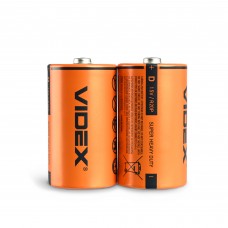 Батарейка сольова Videx R20P/D 2шт SHRINK