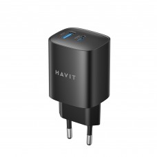 Зарядний пристрій HAVIT UC30 PRO GaN 30W USB-A+USB-C Black Зарядний пристрій HAVIT UC30 PRO GaN 30W USB-A+USB-C Black