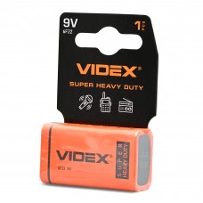 Батарейка сольова Videx 6F22/9V (Крона) 1шт SHRINK CARD Батарейка сольова Videx 6F22/9V (Крона) 1шт SHRINK CARD