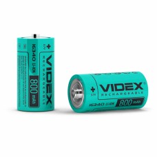 Акумулятор Videx Li-Ion 16340(без захисту) 800mAh 3,7V bulk10